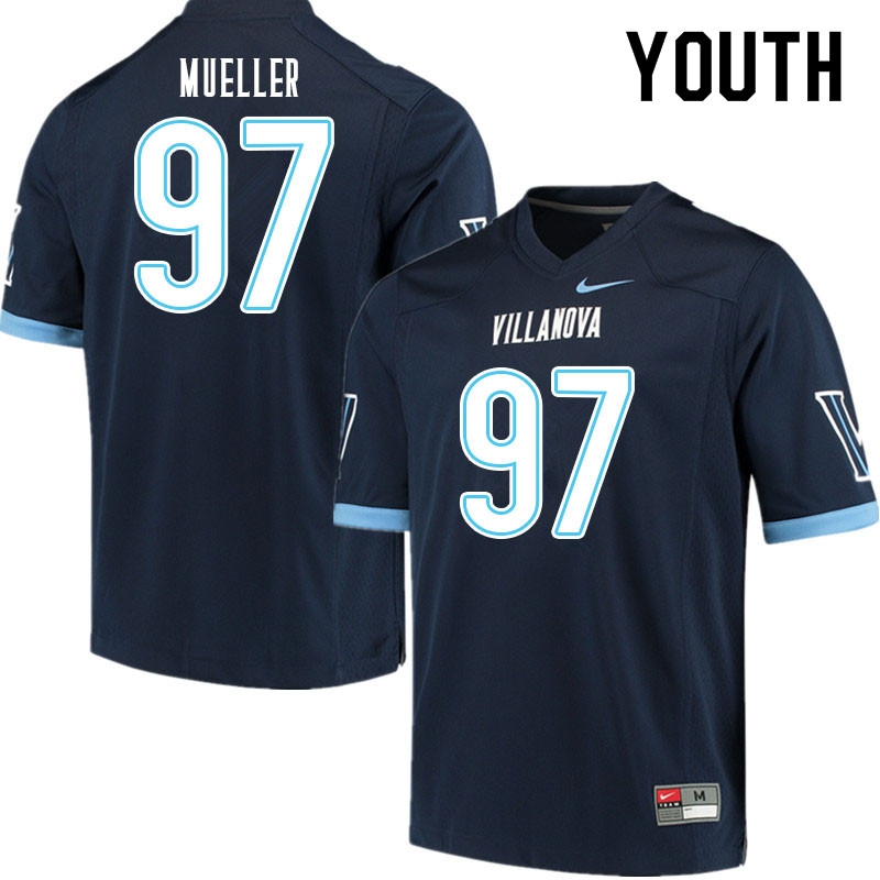 Youth #97 Daniel Mueller Villanova Wildcats College Football Jerseys Sale-Navy